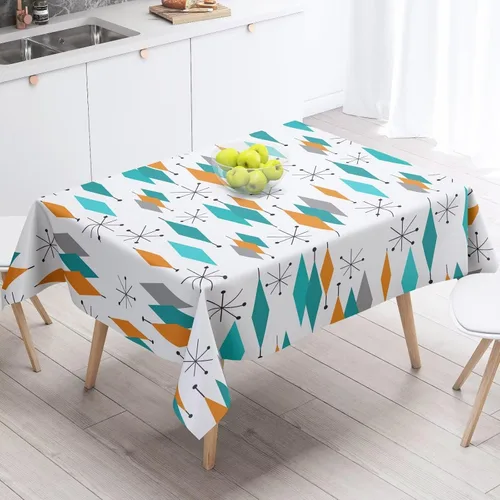 Miniatura 43 de Mantel azteca suroeste, diseño étnico tribal geométrico, estilo vintage, bohemio, elegante, lavable, para comedor, cocina, granja, fiesta