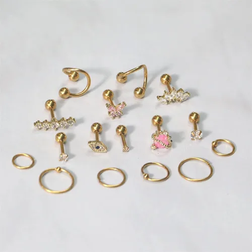 Miniatura 6 de UBOORY Aretes de cartílago, aretes hipoalergénicos, joyería de piercing para tragus, aretes de daith, aretes de hélice, joyería de piercing