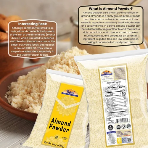 Miniatura 4 de Almendras en polvo Rani 14oz (400g) ~ Todo natural Apto para gluten Sin OMG Kosher Vegano Producto de Estados Unidos