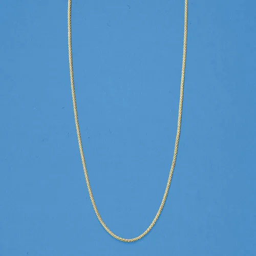Miniatura 5 de Ross-Simons Collar de cadena de palomitas de maíz ajustable de oro amarillo de 14 quilates de 0.039 in, Oro, No es una piedra preciosa