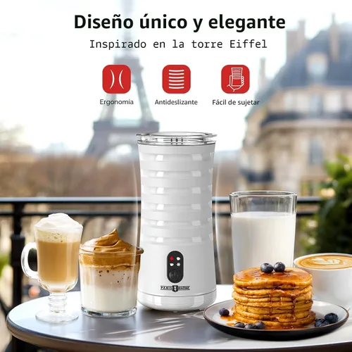 Miniatura 2 de Espumador de leche, vaporizador y espumador de leche 4 en 1 Paris Rhône, calentador de leche de espuma caliente y fría con control de temperatura