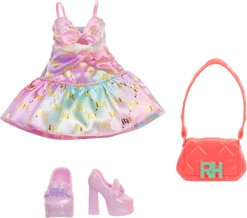 Miniatura 6 de Rainbow High My Fashion Style Bella, muñeca de moda rosa de 11 pulgadas con traje llamativo, bolso elegante, gran regalo de juguete para niñas de 4
