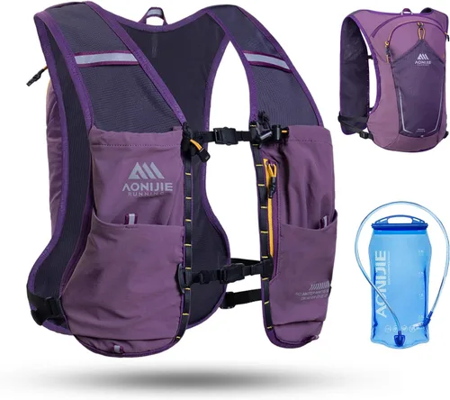 Miniatura 10 de AONIJIE Running Hydration Vest for Men & Women, 8L Hydration Backpack, Multiple Pocket Designs for Water Bottles/Bladders, Lightweight Breathable