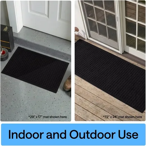 Miniatura 9 de GORILLA GRIP® HydroABSORB - Tapete ultra absorbente para puerta de entrada exterior, 47 x 35 pulgadas, atrapa la suciedad y la humedad, tapete