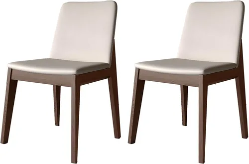 Miniatura 26 de Sillas de comedor tapizadas gruesas, sillas de cocina modernas de madera sólida, sillas de comedor tapizadas de cuero con marco minimalista, muebles
