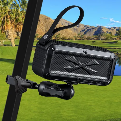 Miniatura 8 de Roykaw Altavoz Bluetooth de golf con soporte, sonido estéreo fuerte, IPX7 impermeable, a prueba de golpes y polvo, altavoz inalámbrico portátil