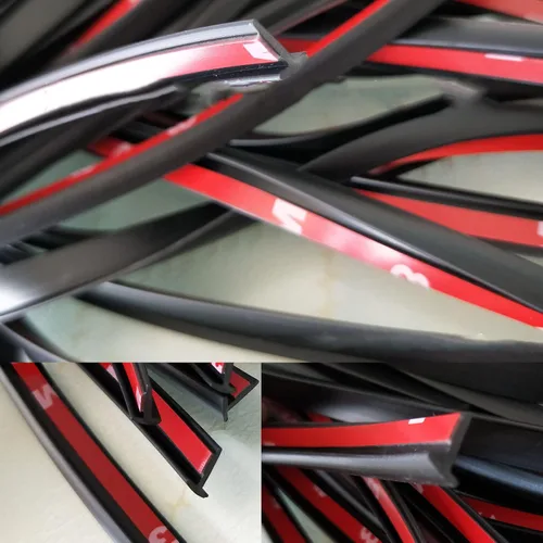Miniatura 3 de Tira de sellado de goma en forma de T de 16.4 pies 5M, burletes universales autoadhesivos para moldura de bordes de parabrisas de automóvil, sellado