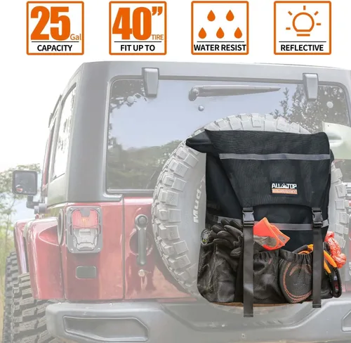 Miniatura 2 de ALL-TOP Bolsa de basura para neumáticos de repuesto, bolsa de basura resistente para puerta trasera de camión, bolsa de almacenamiento de carga