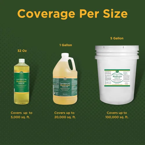 Miniatura 5 de Baar Products - Aceite de castor para topos de césped MolEvict - Repelente de topos y ratones de campo - Protección para césped y jardín - Hasta