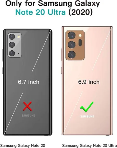 Miniatura 2 de Funda para teléfono Samsung Galaxy Note 20 Ultra Glaxay Note20 Plus 5G con protector de pantalla de vidrio templado, funda delgada de cuero con Oro