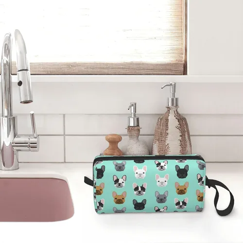 Miniatura 7 de YISHOW Divertida bolsa de maquillaje adorable bolsa de cosméticos de viaje, estuche organizador de artículos de tocador, regalo para mujeres