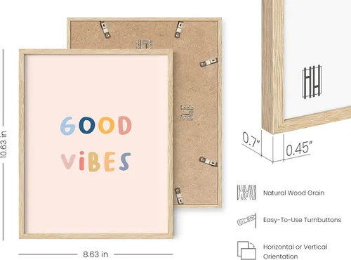 Miniatura 3 de HAUS AND HUES Citas inspiradoras para niños (marco beige, positividad, 8L x 10W)