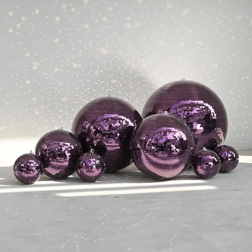 Yescom Juego de 8 bolas de discoteca de 7/12/16/20/24 pulgadas, bolas de espejo surtidas, decoración de vidrio para colgar para fiestas de los años