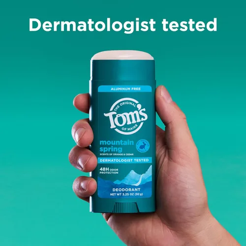 Miniatura 5 de Tom's of Maine Mountain Spring Desodorante Natural Sin Aluminio Para Mujeres y Hombres Se Aplica Transparente Protección Contra Olor