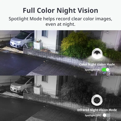 Miniatura 6 de SwitchBot Cámara de seguridad inalámbrica 2K, cámara impermeable para exteriores con batería de 10000 mAh, visión nocturna a color, detección