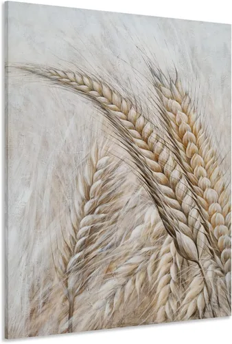Miniatura 6 de YHSKY ARTS Lienzo de trigo texturizado pintado a mano para decoración rústica de cocina y sala de estar grande