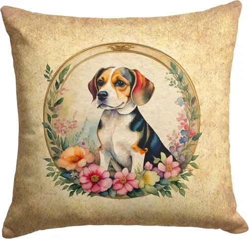 Miniatura 49 de Caroline's Treasures DAC2072PW1414 Affenpinscher and Flowers - Almohada decorativa de tela, lavable a máquina, para interiores y exteriores