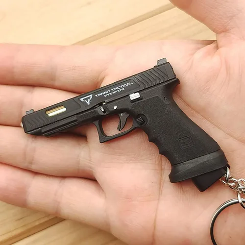 Miniatura 2 de Mini llavero de pistola, llavero con forma de pistola, llavero táctico pequeño regalo modelo de pistola, llaveros geniales para hombres