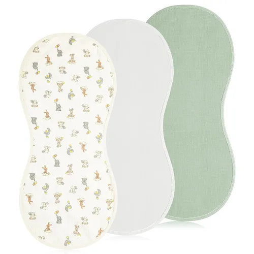 Miniatura 17 de Hahafelt 3 piezas de almohadillas para cambiador con forma de maní, impermeables, de algodón orgánico, almohadillas de maní cálidas para la espalda