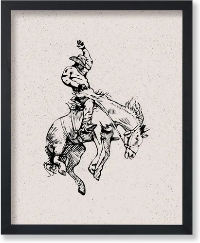 Miniatura 16 de Poster Master Póster de Rodeo marrón – Estampado retro de vaquero sobre caballo – Arte de vaquero – Arte occidental – Arte del salvaje oeste