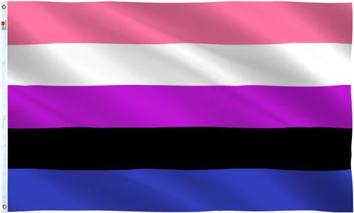 Miniatura 18 de rhungift Bandera de orgullo asexual de 3 x 5 pies, moderada para exteriores/interiores en ambos lados de poliéster 100D, banderas de asexualidad gay