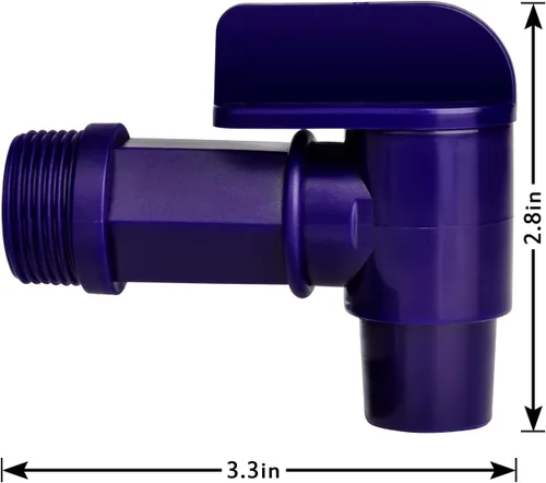Miniatura 7 de Grifo de espita de plástico para jarras y tambores, material de polietileno duradero, tamaño de rosca de 3/4 pulgadas, 1 paquete