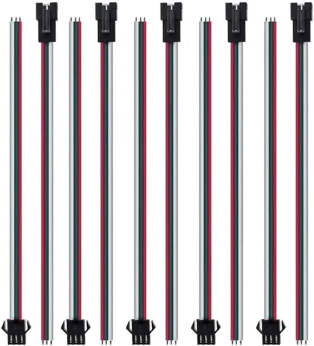 Miniatura 7 de 10 pares 2pin JST SM hembra/macho conectores 5.9 in 22 AWG cable para 5050 3528 5630 FCOB 3014 COB luz de tira LED de un solo