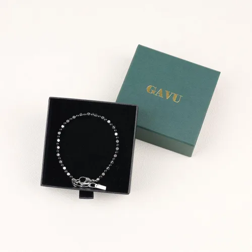 Miniatura 7 de GAVU Pulsera de cuentas de piedra para hombre con cierre de acero inoxidable