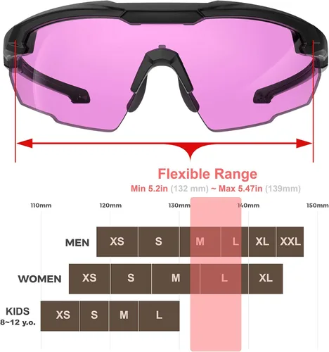 Miniatura 6 de HTS HUNTERSKY Gafas de tiro tácticas balísticas ANSI Z87+UV400 gafas protectoras Negro púrpura