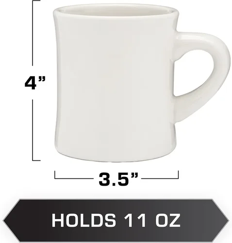Miniatura 6 de COLETTI Tazas de café de comedor, tazas de café de restaurante, taza de café retro, taza de comedor resistente y pesada, nostalgia en cada sorbo
