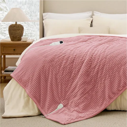 Miniatura 14 de Manta calefactora eléctrica Bedsure GentleSoft - Manta eléctrica suave de franela acanalada, calefacción con 4 ajustes de tiempo, 6 niveles de 01