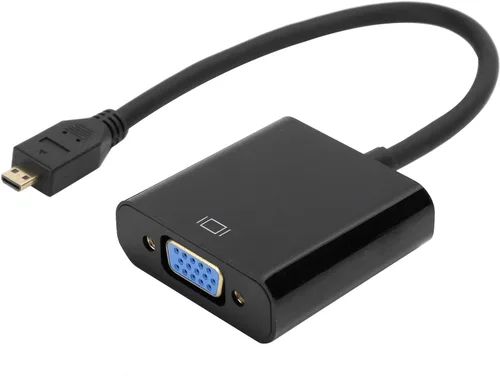 Miniatura 3 de Convertidor de video micro a VGA, adaptador de convertidor de video micro HDMI a VGA, adaptador de convertidor de video micro a VGA 1080P, para 4B
