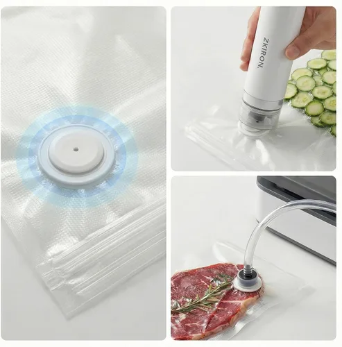 Miniatura 3 de ZKIRON Bolsas reutilizables selladoras al vacío para alimentos, paquete de 20 – Bolsas de almacenamiento de alimentos extra grandes, sin BPA, doble