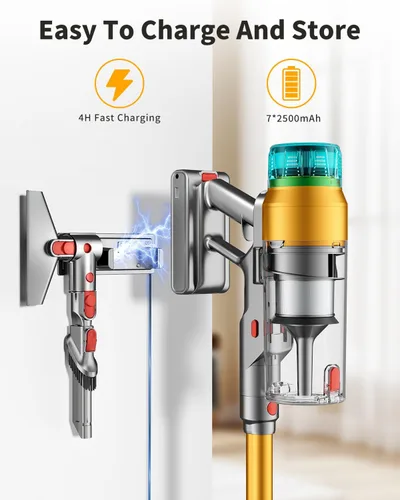 Miniatura 6 de MBYULO Aspiradora inalámbrica, 580 W 50 Kpa, potente aspiradora de palo, batería recargable de hasta 70 minutos, aspiradoras para el hogar