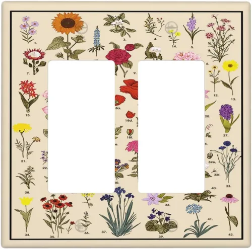 Miniatura 139 de Placa de cubierta de tomacorriente con diseño de mariposa, placas decorativas de pared, 1 gang, cubiertas de enchufes eléctricos, placa frontal Arte