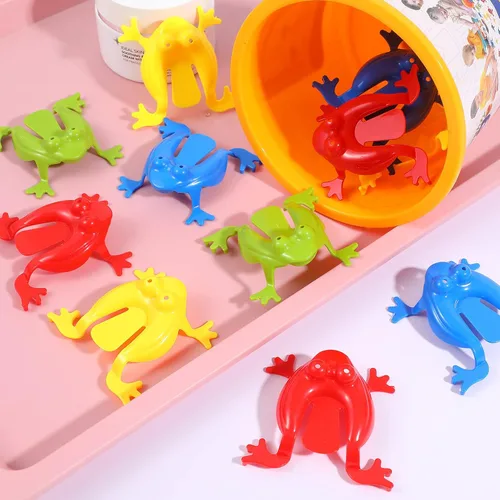 Miniatura 9 de Toyvian Paquete de 12 juguetes de salto de colores surtidos para niños, regalos de fiesta para niños, Pascua, cumpleaños, bolsas de regalo