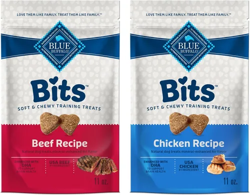 Miniatura 18 de Blue Buffalo Bits Golosinas Suaves para Perros para Entrenamiento, Hechas con Ingredientes Naturales y Mejoradas con DHA, Receta de Carne de Res