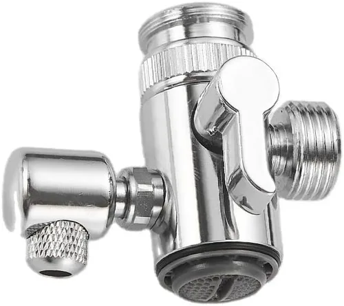 Miniatura 7 de Juego de accesorios de rociador de manguera para fregadero de grifo, cabezal rociador de ducha con válvula desviadora, piezas de repuesto, adaptador
