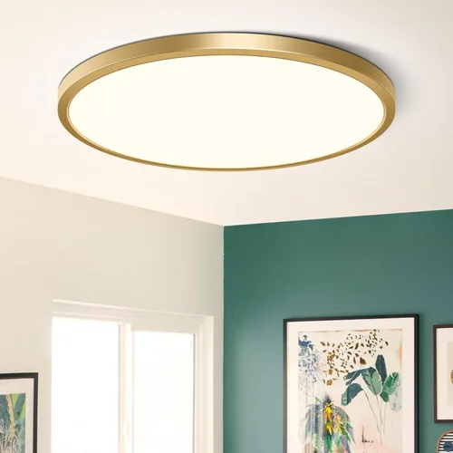 Miniatura 18 de Lámpara de techo LED de montaje empotrado de 12 pulgadas, 24 W (equivalente a 240 W), 3200 lm, luz blanca diurna de 5000 K, IP40, luces de techo