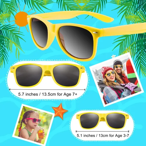 Miniatura 17 de Morcheiong Paquete de 12 lentes de sol de fiesta a granel para cumpleaños, fiesta de verano, bolsas de regalo, regalos