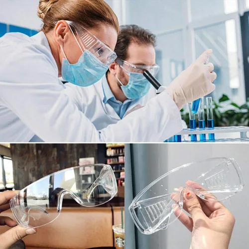 Miniatura 4 de Gafas de seguridad antivaho paquete de 3 – Gafas de protección envolvente para laboratorio, construcción, enfermeras Resistente a los arañazos