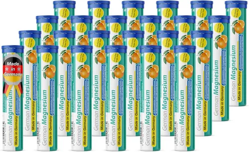 Miniatura 10 de Suplemento alemán de óxido de magnesio Tabletas efervescentes Sabor naranja – 200 mg de magnesio por porción Sin azúcar, vegano – T&D Pharma