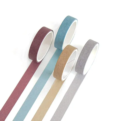 YUBBAEX - Juego de 4 rollos de cinta adhesiva Washi de color natural, cintas decorativas para arte, manualidades DIY, diarios, planificadores,