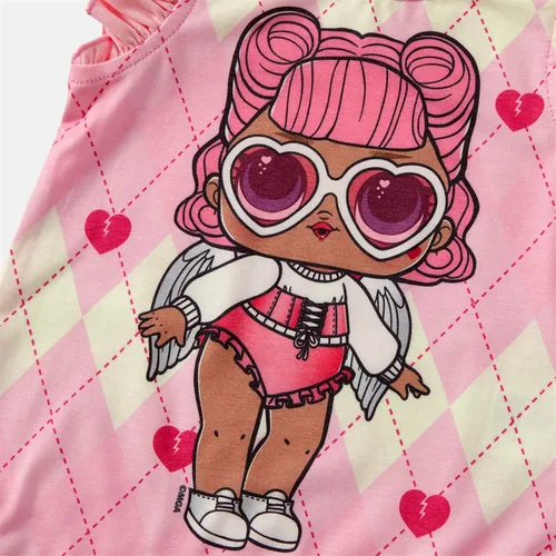 Miniatura 4 de L.O.L. Surprise! Vestidos de mamá e hija, a juego, con estampado de figura y sin mangas