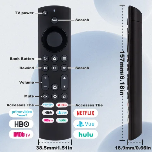 Miniatura 3 de Para Toshiba Insignia TV Remote Reemplazo NS-24DF310NA21 NS-24DF311SE21 NS-24DF310NA19 NS-39DF510NA19 NS-39DF310NA21. NS-RCFNA-21 NS-RCFNA-19