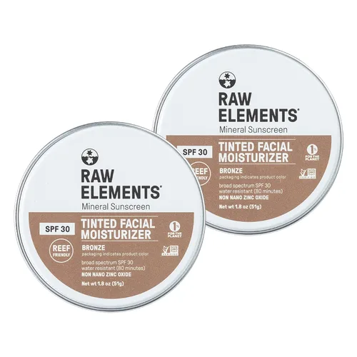 Miniatura 11 de Crema facial tintada ultra-hidratante Raw Element, protector solar mineral no tóxico para la cara, hidratante diario tintado, óxido de zinc no nano