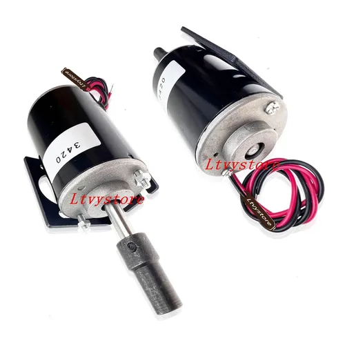 Miniatura 3 de Motor de CC de imán permanente de 12 V, 30 W 3500 RPM de alta velocidad CW/CCW Motor de engranaje eléctrico para generador de bricolaje, motor