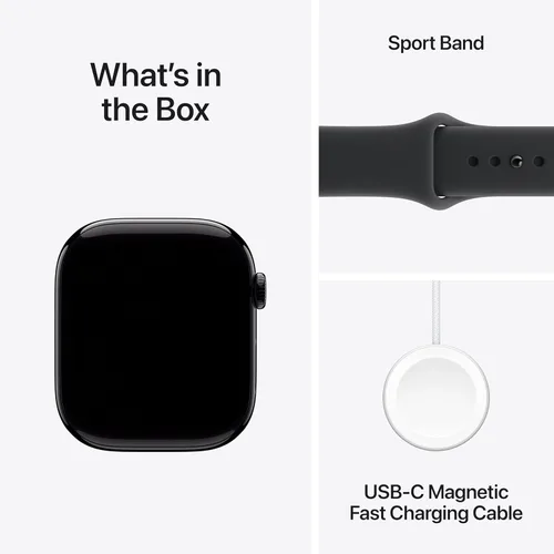 Miniatura 6 de Apple Watch Series 11 [GPS 46 mm] Smartwatch con caja de aluminio negro brillante con correa deportiva negra - M/L. Puntuación de sueño, rastreador