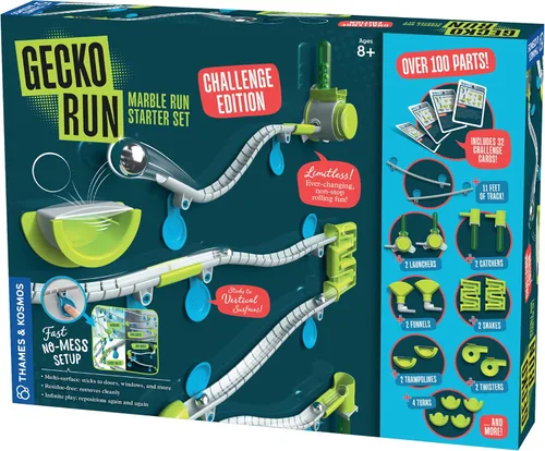 Miniatura 9 de Gecko Run Marble Run - Juego de iniciación por Thames & Kosmos, ganador del juguete del año - Pista de Canicas Vertical de 63 Piezas, pistas