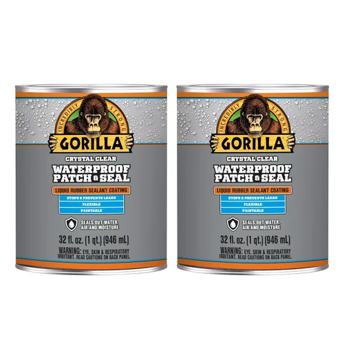 Miniatura 6 de Gorilla Sellador de goma líquida impermeable Patch & Seal, transparente, 16 onzas (paquete de 1)
